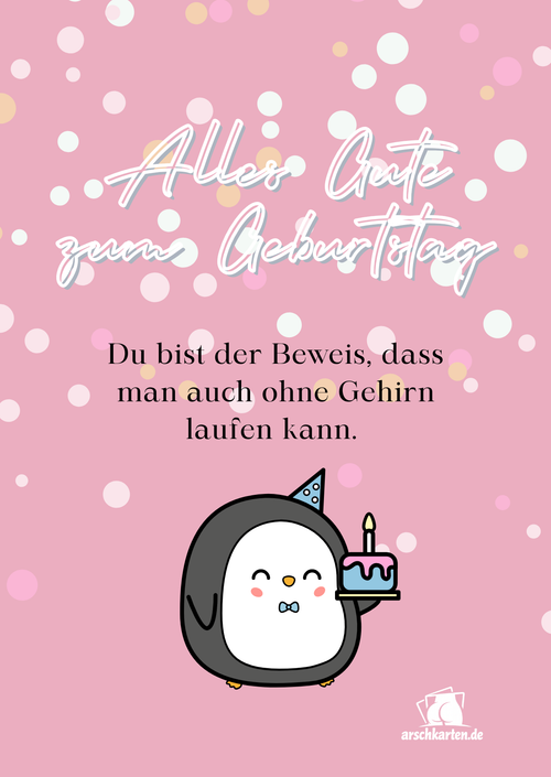 Geburtstagskarte - ohne Gehirn