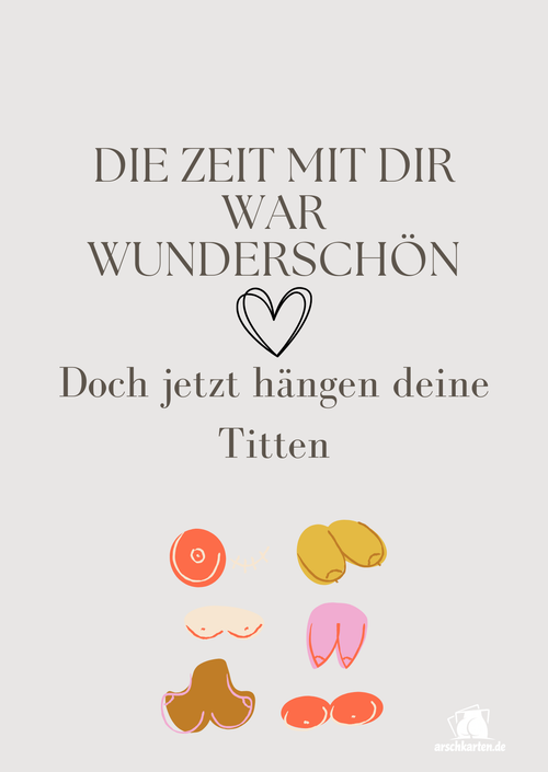 Schlussmachkarte - Titten hängen